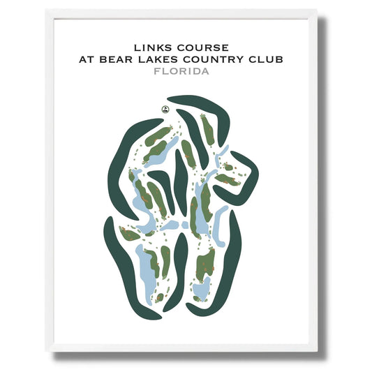 Links Course at Bear Lakes Country Club, Florida - Printed Golf Courses