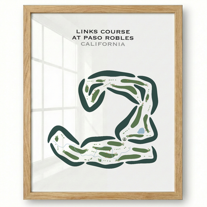 Links Course at Paso Robles, California - Printed Golf Courses