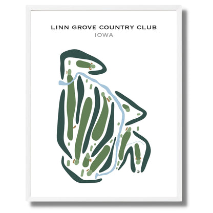 Linn Grove Country Club, Iowa - Printed Golf Courses