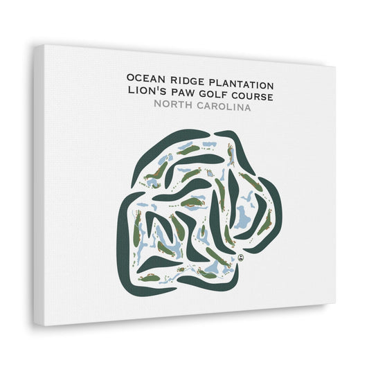 Ocean Ridge Plantation - Lion's Paw Golf Course, North Carolina - Printed Golf Courses