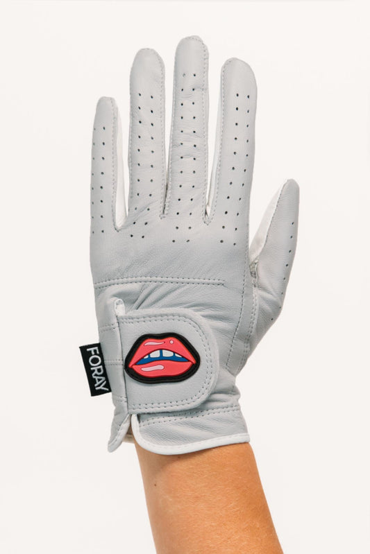 Golf Glove Grey Lip Logo