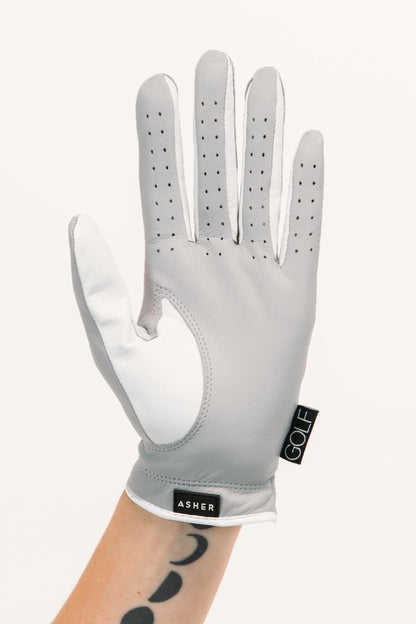 Golf Glove Grey Lip Logo