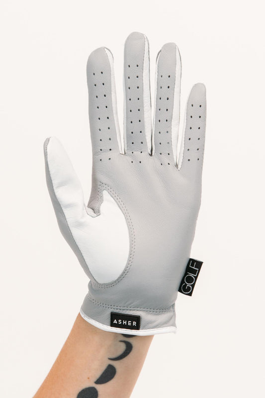 Golf Glove Grey Lip Logo