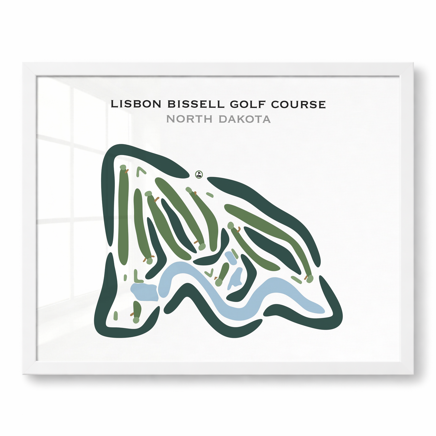 Lisbon Bissell Golf Course, North Dakota - Printed Golf Courses