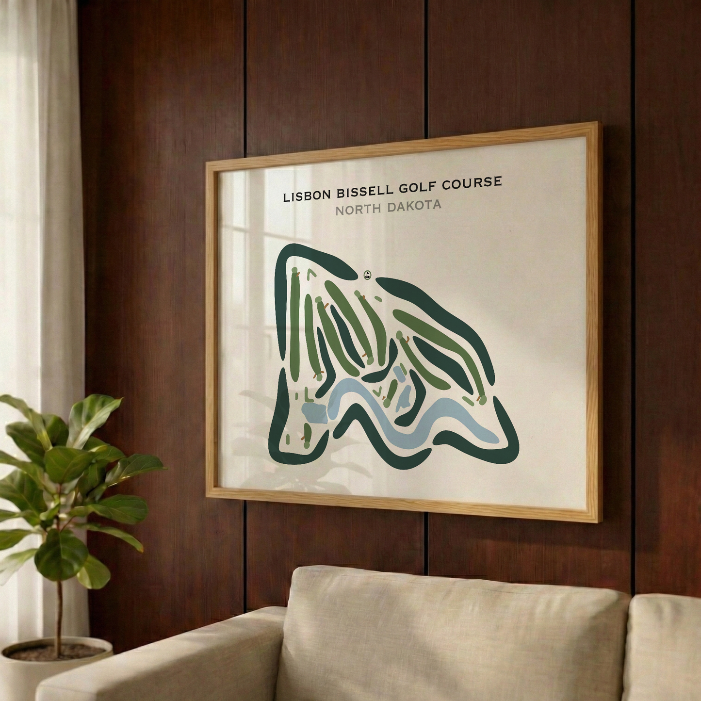 Lisbon Bissell Golf Course, North Dakota - Printed Golf Courses
