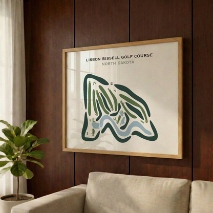Lisbon Bissell Golf Course, North Dakota - Printed Golf Courses