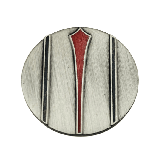 Red Arrow Putt Alignment Ball Marker with Magnetic Hat Clip, Divot Tool and Ball Stencil - Custom Golf Ball Marker