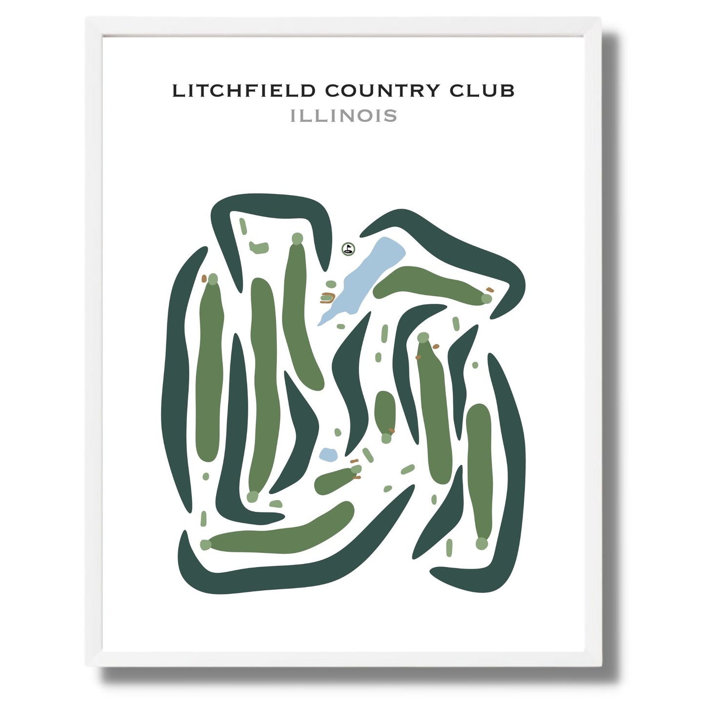 Litchfield Country Club, Illinois - Printed Golf Courses