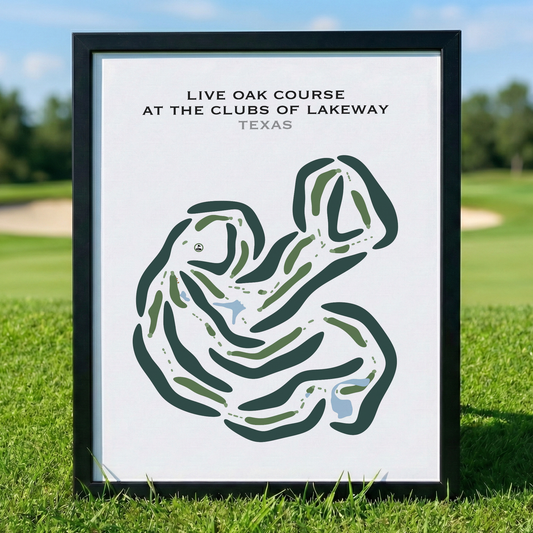 Live Oak at Clubs of Lakeway, Texas - Printed Golf Courses