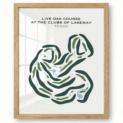 Live Oak at Clubs of Lakeway, Texas - Printed Golf Courses