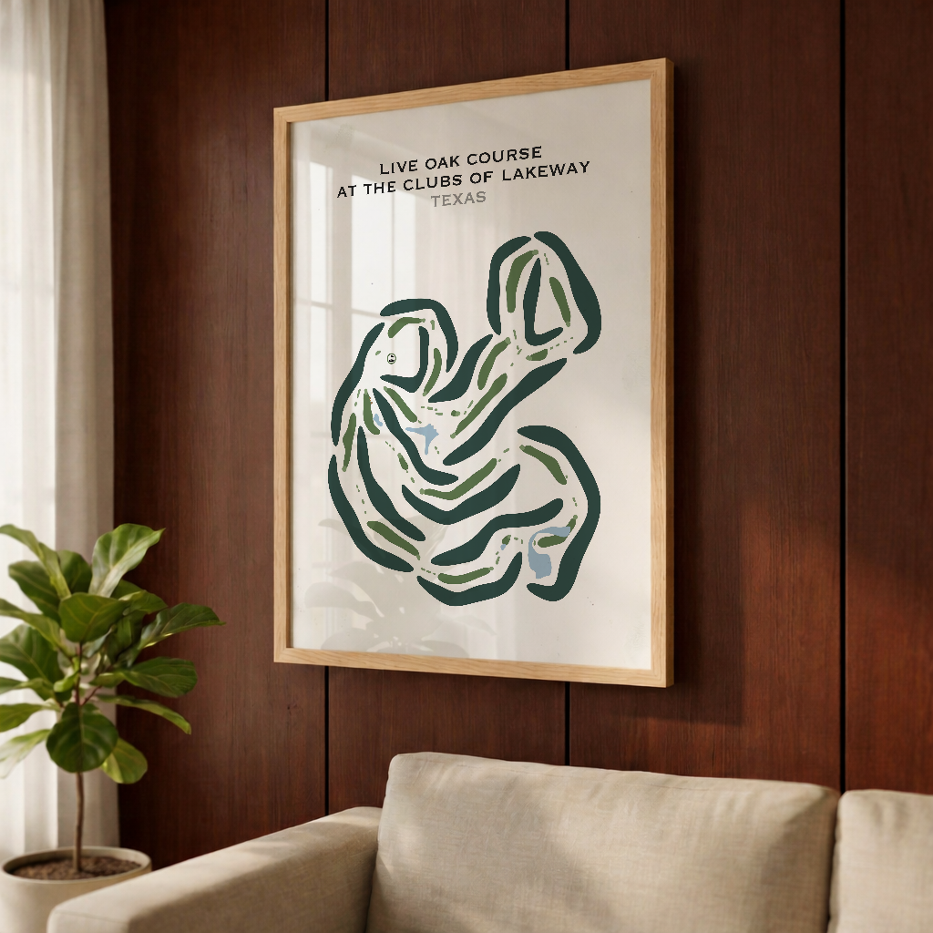 Live Oak at Clubs of Lakeway, Texas - Printed Golf Courses