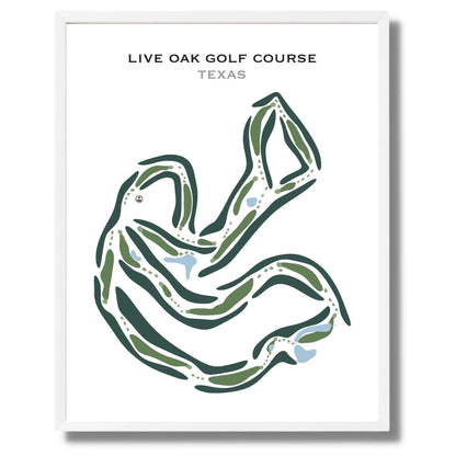 Live Oak Course at Lakeway Country Club, Texas - Printed Golf Courses