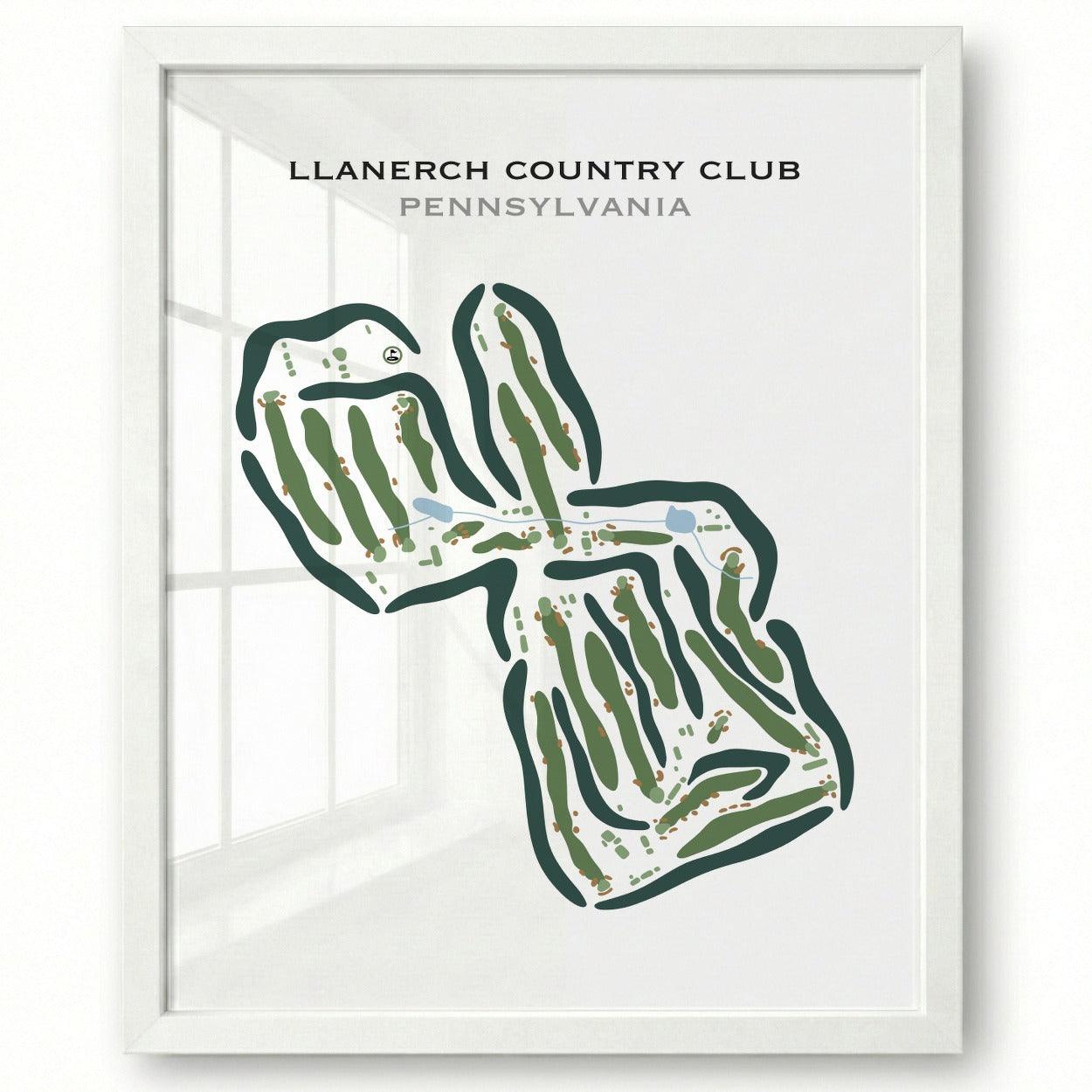 Llanerch Country Club, Pennsylvania - Printed Golf Courses