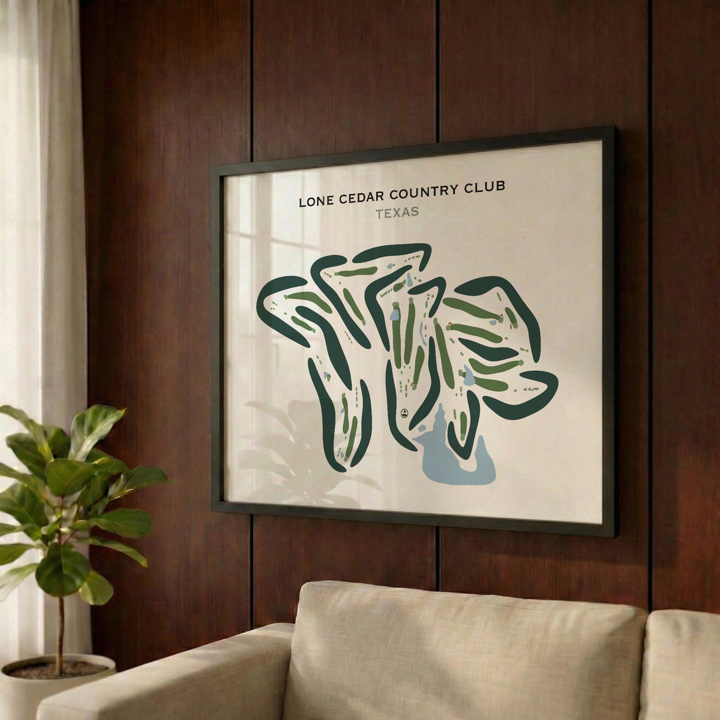 Lone Cedar Country Club, Texas - Printed Golf Courses