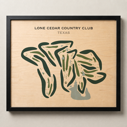 Lone Cedar Country Club, Texas - Printed Golf Courses