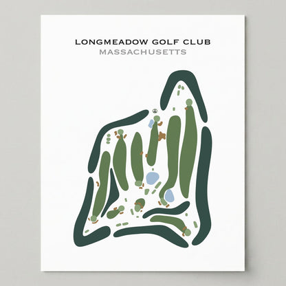 Long Meadow Golf Club, Massachusetts - Printed Golf Courses