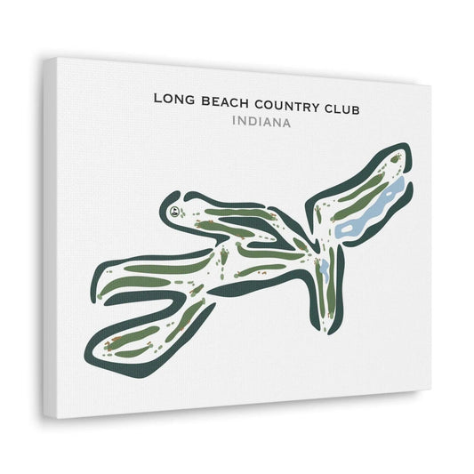 Long Beach Country Club, Michigan City, Indiana - Printed Golf Courses