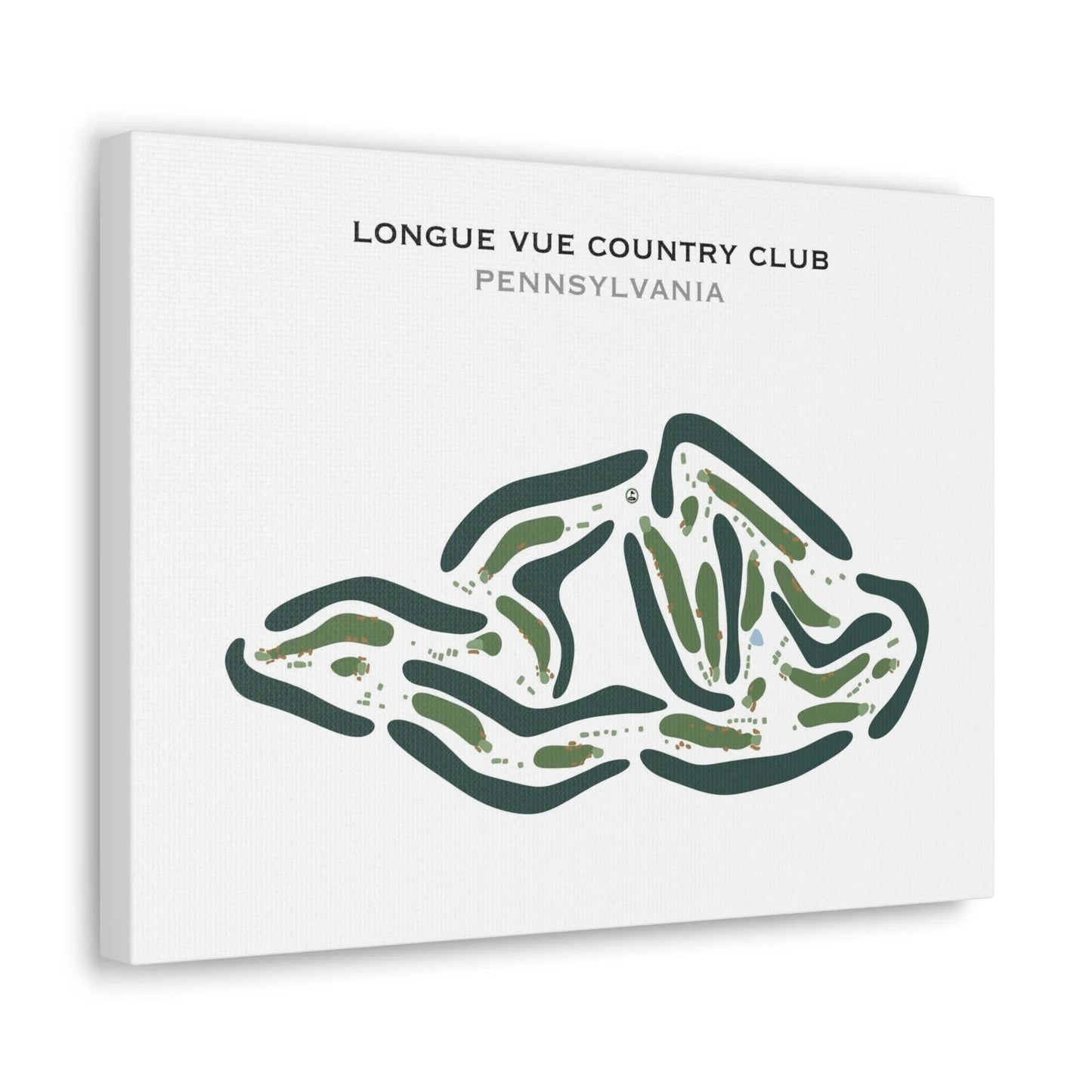 Longue Vue Country Club, Pennsylvania - Printed Golf Courses