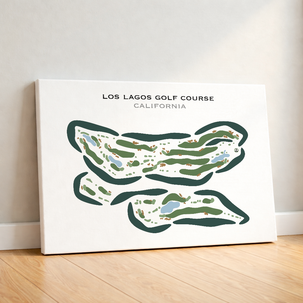 Los Lagos Golf Course, California - Printed Golf Courses
