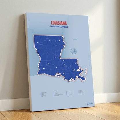 Map of Louisiana Golf Courses