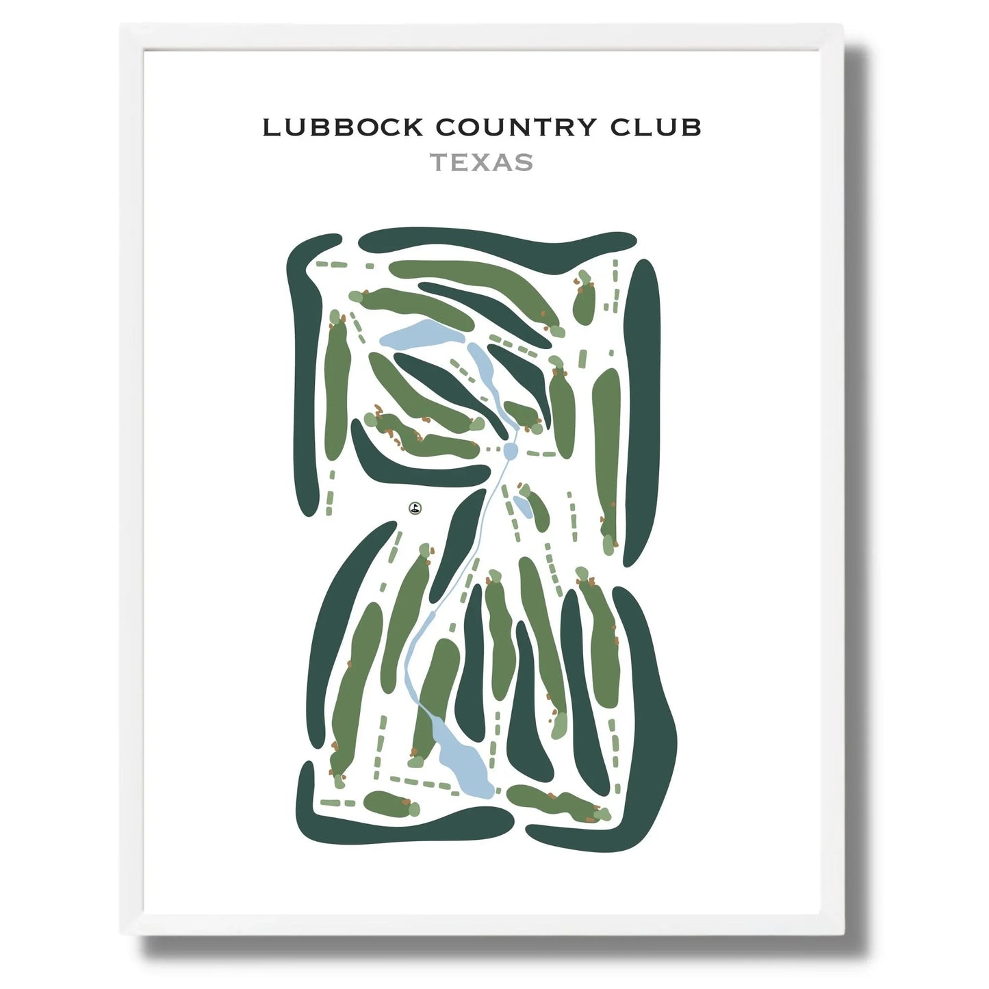 Lubbock Country Club, Texas - Printed Golf Courses