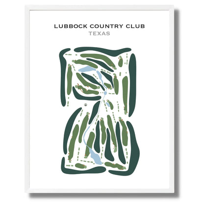 Lubbock Country Club, Texas - Printed Golf Courses