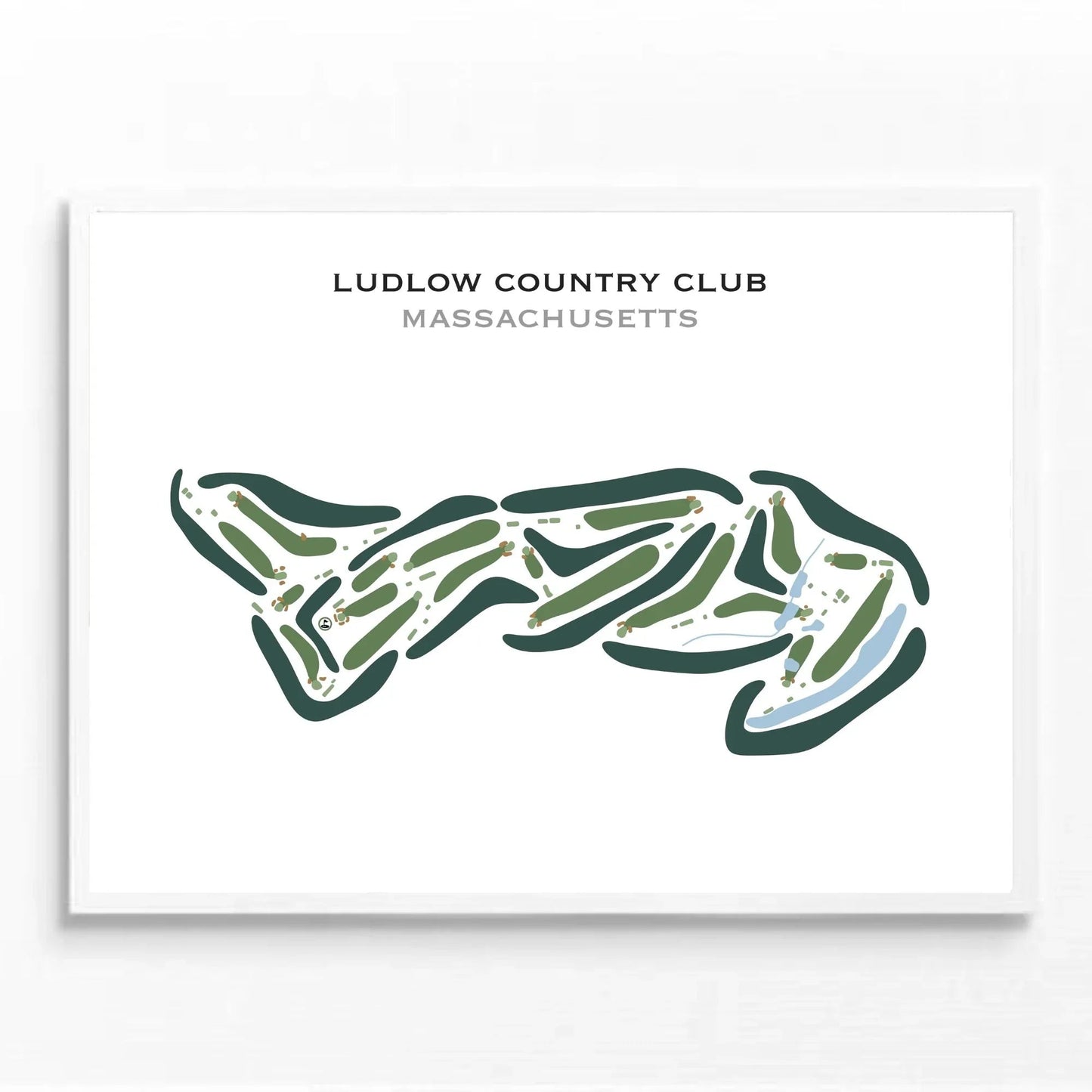 Ludlow Country Club, Massachusetts - Printed Golf Courses
