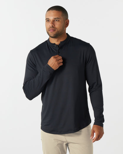 Catalyst Polo L/S | Mantra Collar | Black Sands