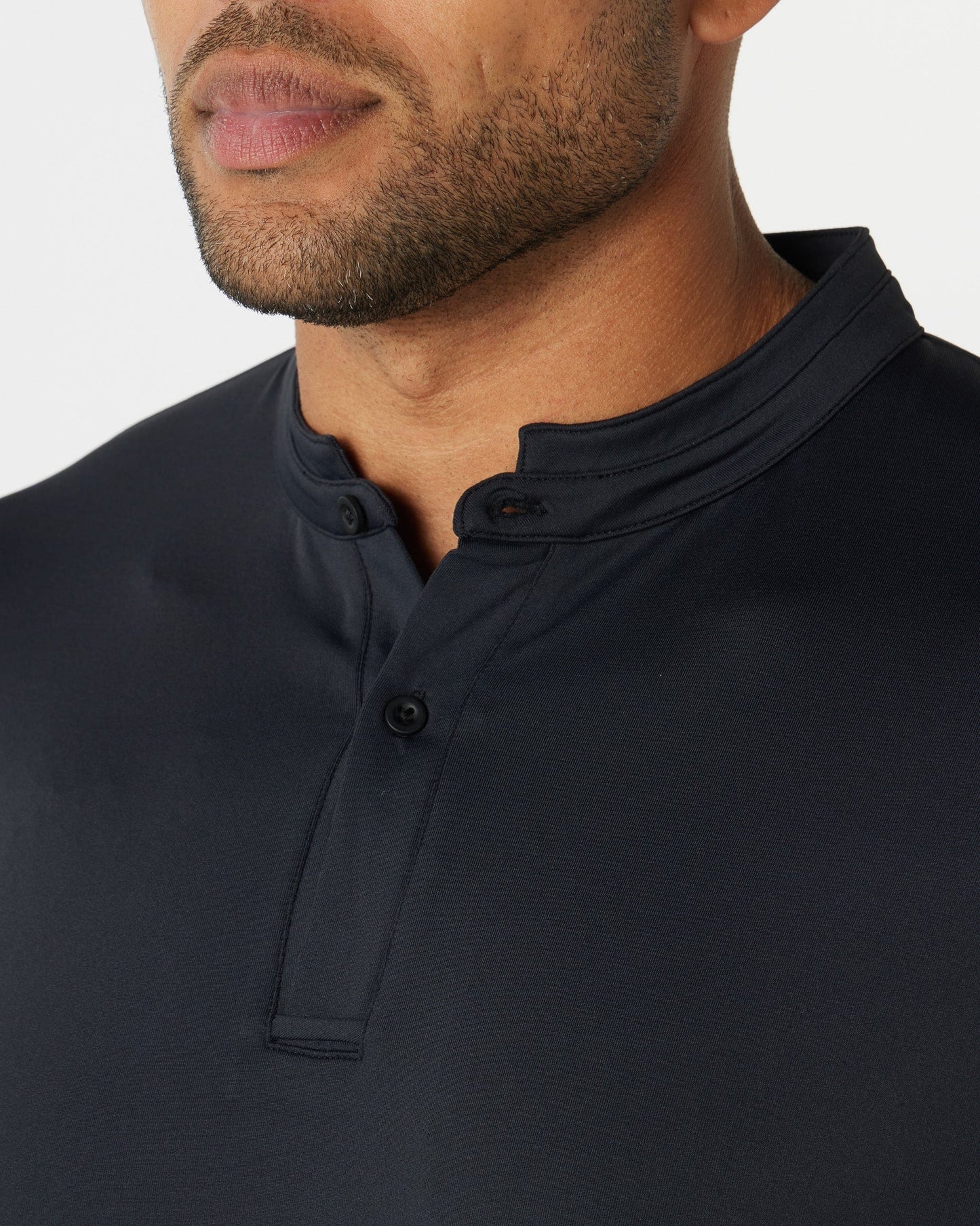 Catalyst Polo L/S | Mantra Collar | Black Sands