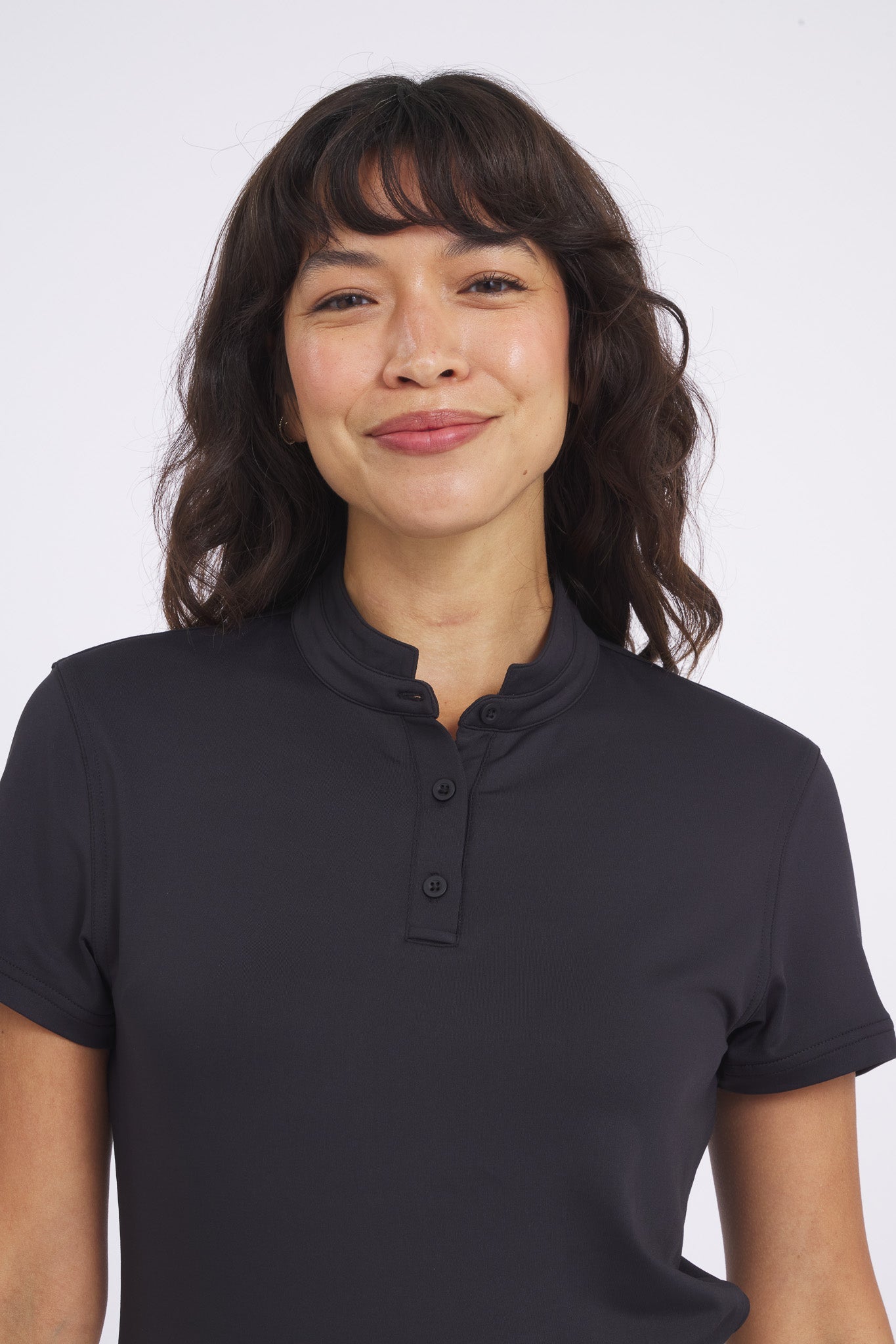 Women's Catalyst Polo | Mantra Collar | Black Sands