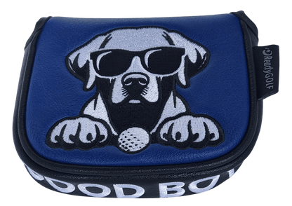 L.A.B. MEZZ OZ Embroidered Center Shaft Putter Cover by ReadyGOLF - Black Lab - Good Boy