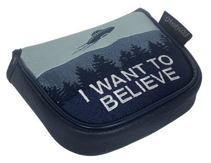 L.A.B. MEZZ / OZ Embroidered Center Shaft Putter Cover by ReadyGOLF - I Want to Believe