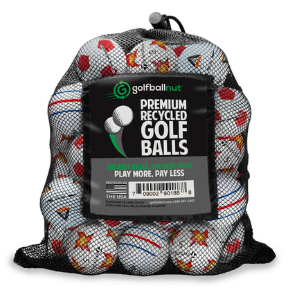 Recycled Mix of Assorted Callaway & TaylorMade Logo & Stripe Balls – 48 Count