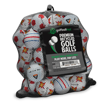 Recycled Mix of Assorted Callaway & TaylorMade Logo & Stripe Balls – 48 Count