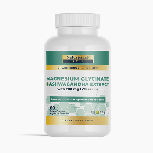 Nature's Lab Gold Magnesium + Ashwagandha with L-Theanine - 60 Capsules
