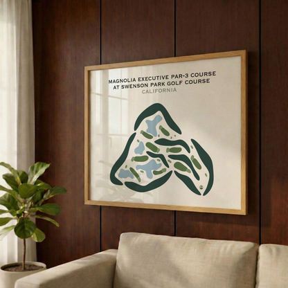 Magnolia Executive Par-3 Course at Swenson Park Golf Course, California - Printed Golf Courses