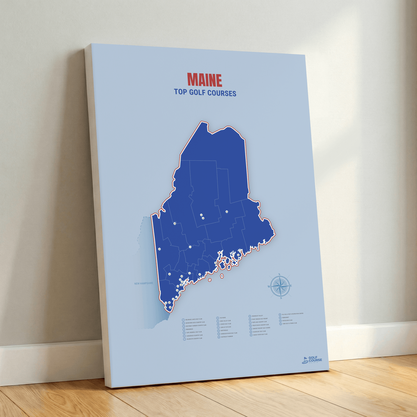 Map of Maine Golf Courses