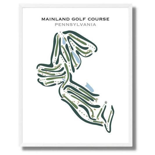Mainland Golf Course, Pennsylvania - Printed Golf Courses