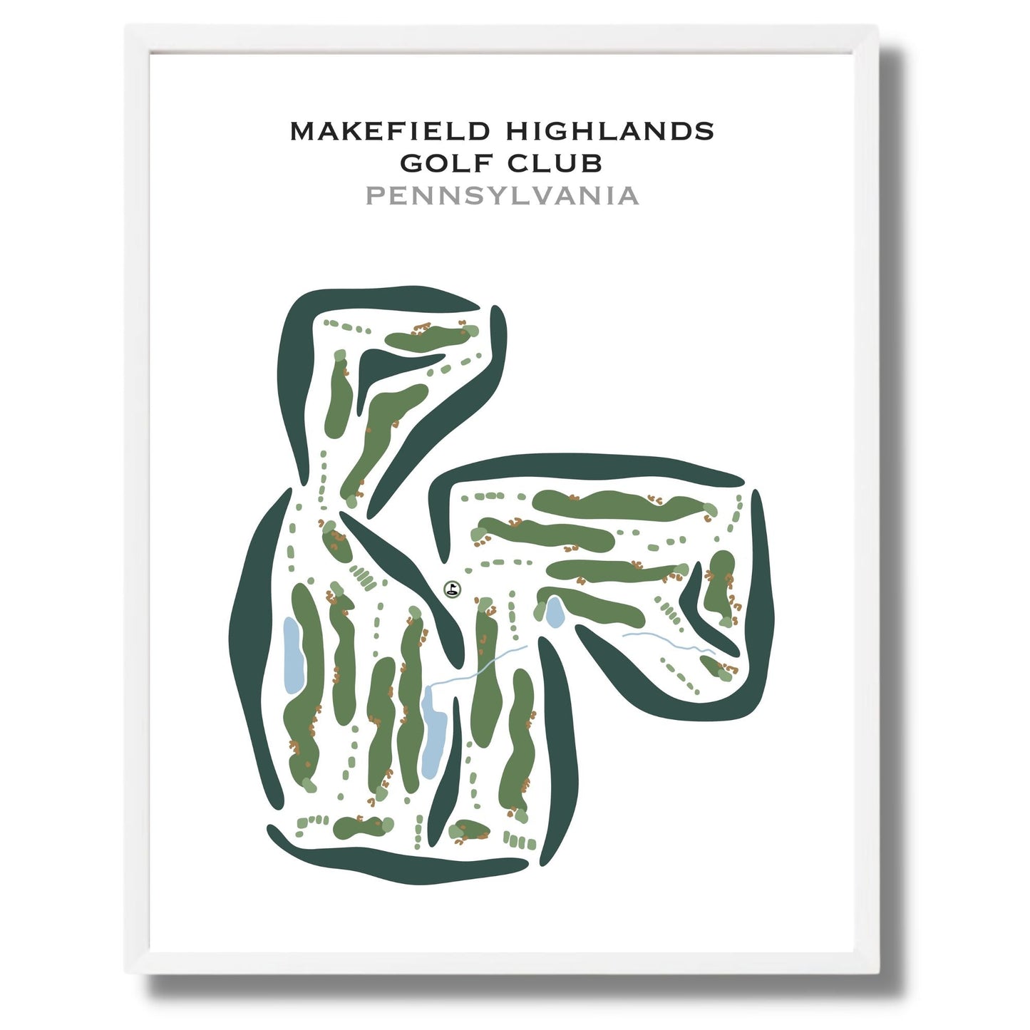 Makefield Highlands Golf Club, Pennsylvania - Printed Golf Courses