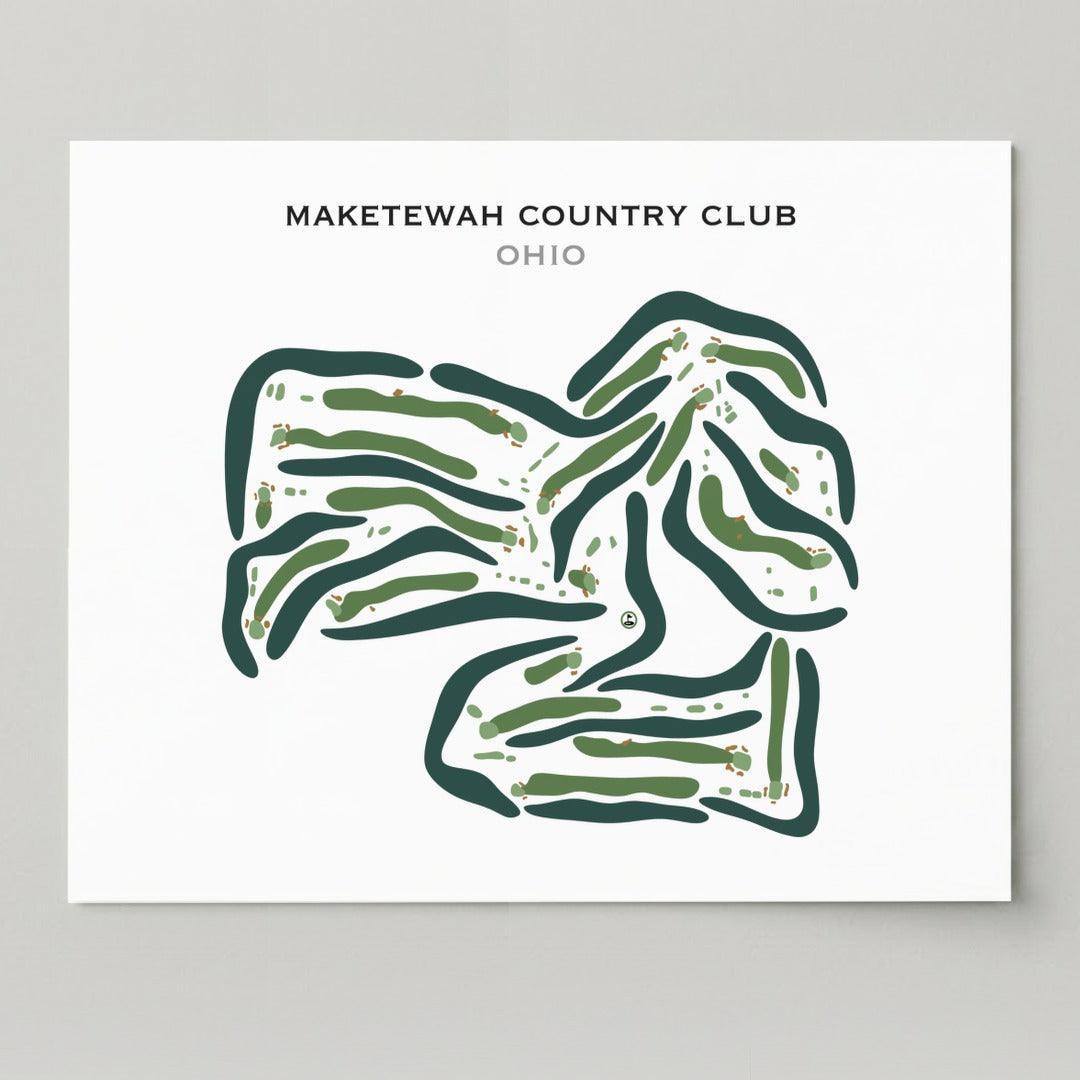 Maketewah Country Club, Ohio - Printed Golf Courses