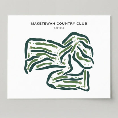 Maketewah Country Club, Ohio - Printed Golf Courses