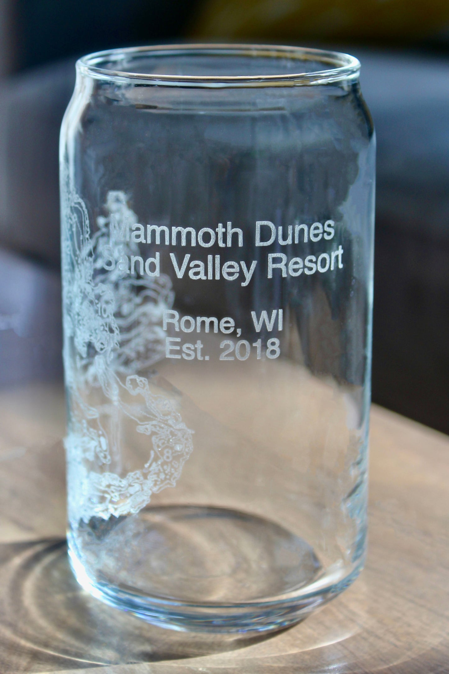 Mammoth Dunes - Sand Valley Resort - Golf Course - Laser Engraved Course Map Glasses