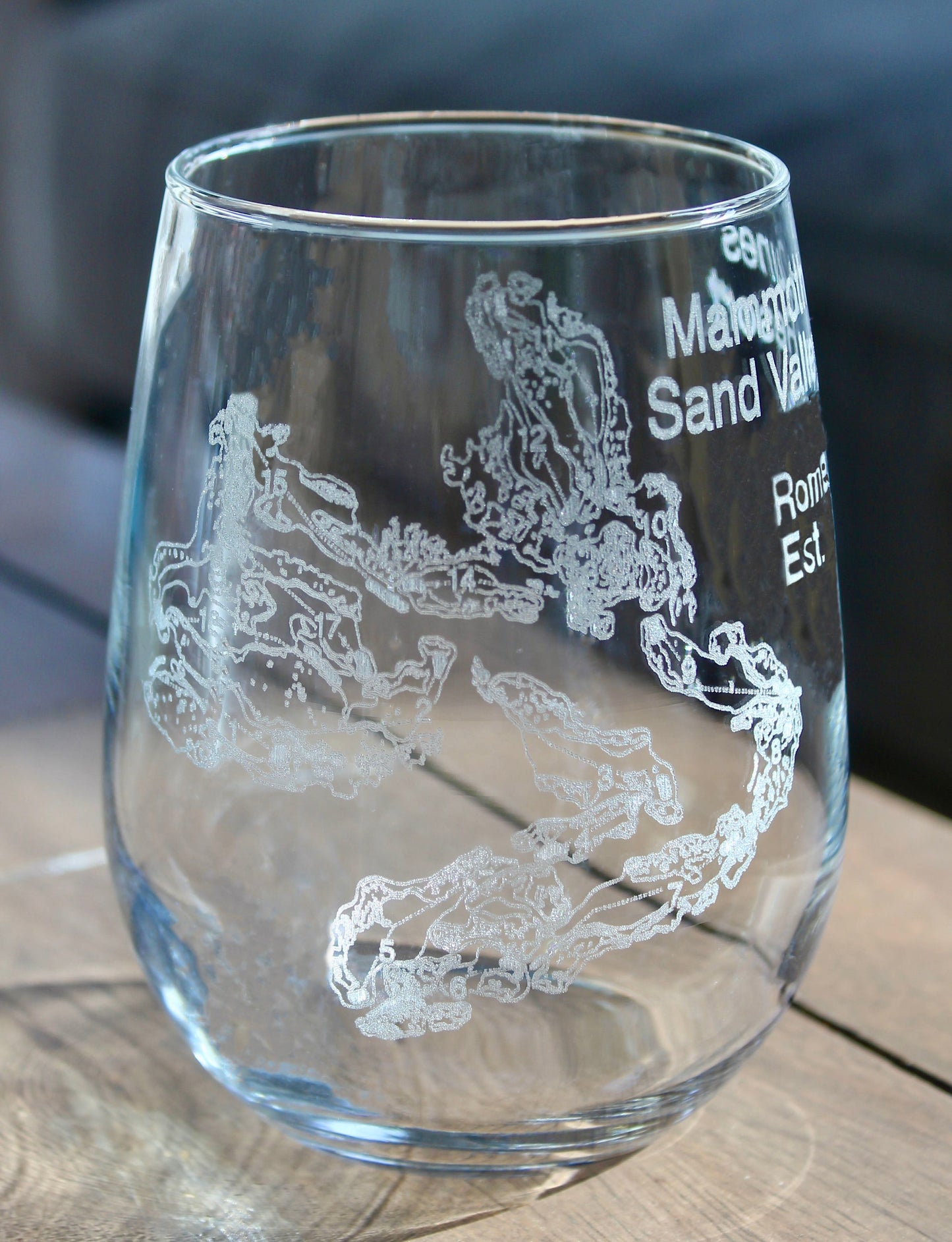 Mammoth Dunes - Sand Valley Resort - Golf Course - Laser Engraved Course Map Glasses