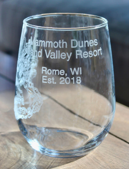 Mammoth Dunes - Sand Valley Resort - Golf Course - Laser Engraved Course Map Glasses