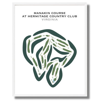 Manakin Course at Hermitage Country Club, Virginia - Printed Golf Courses