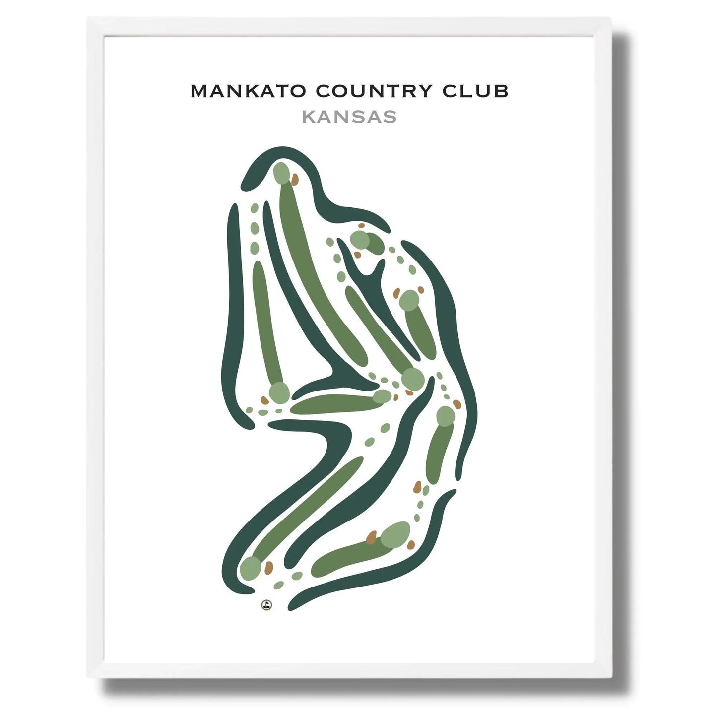 Mankato Country Club, Kansas - Printed Golf Courses