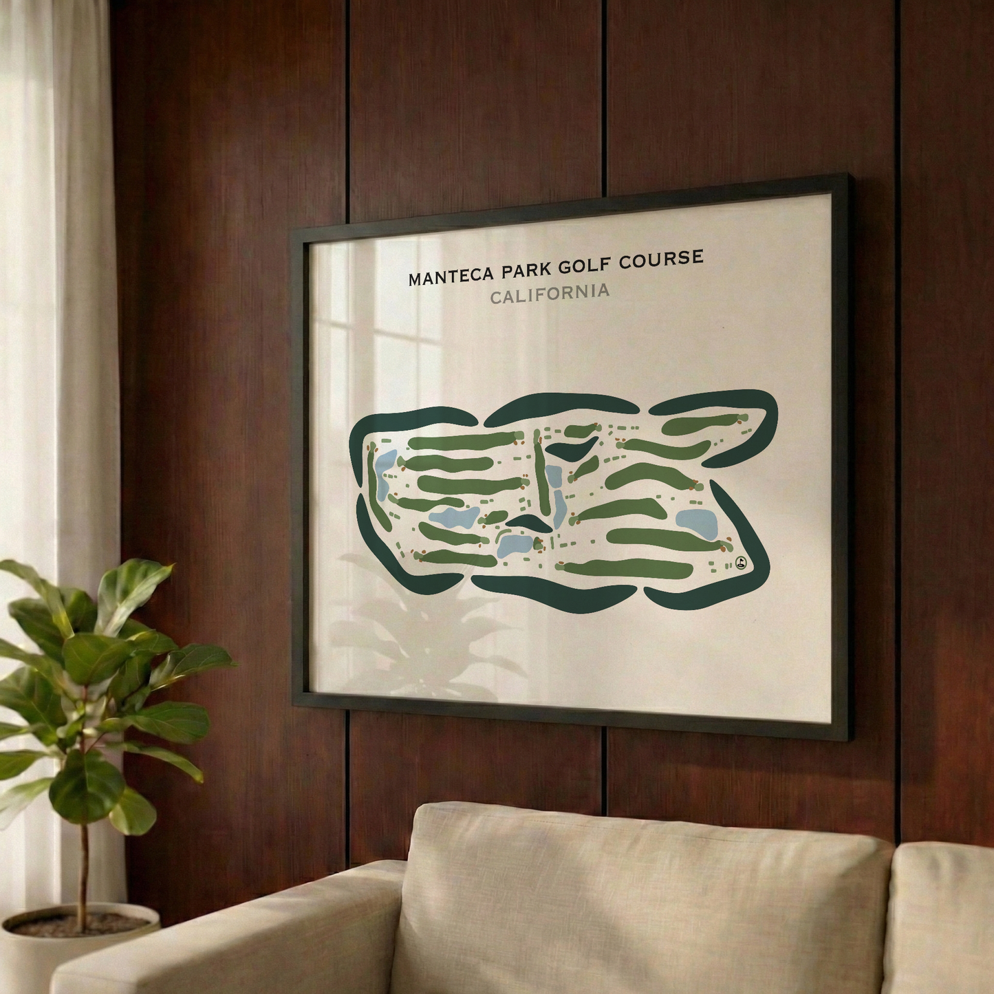 Manteca Park Golf Course, California - Printed Golf Courses