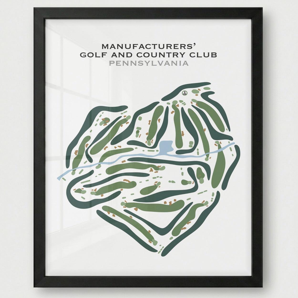 Manufacturers' Golf And Country Club, Pennsylvania - Printed Golf Courses