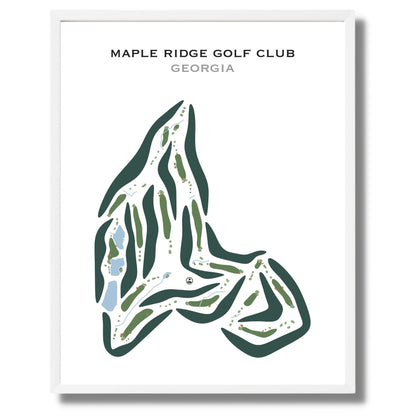 Maple Ridge Golf Club, Georgia - Printed Golf Courses