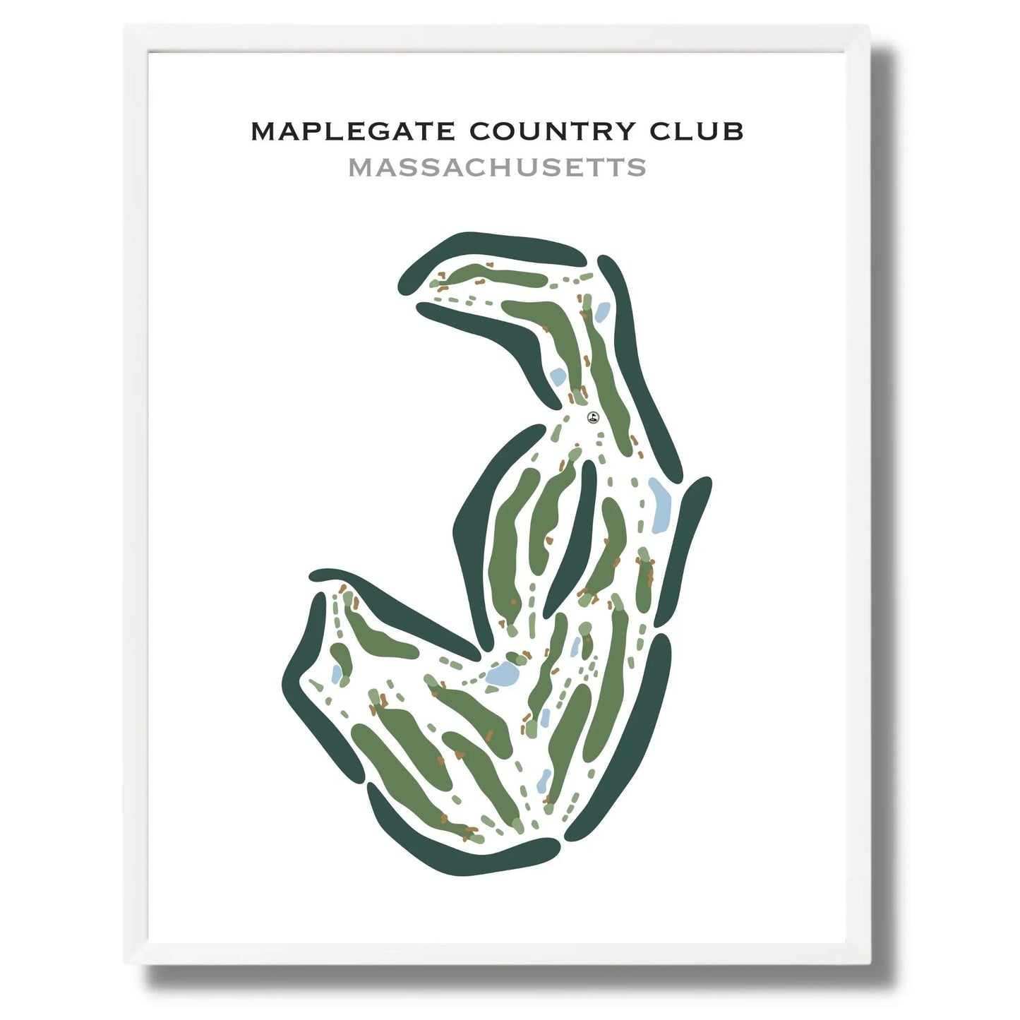 Maplegate Country Club, Massachusetts - Printed Golf Courses